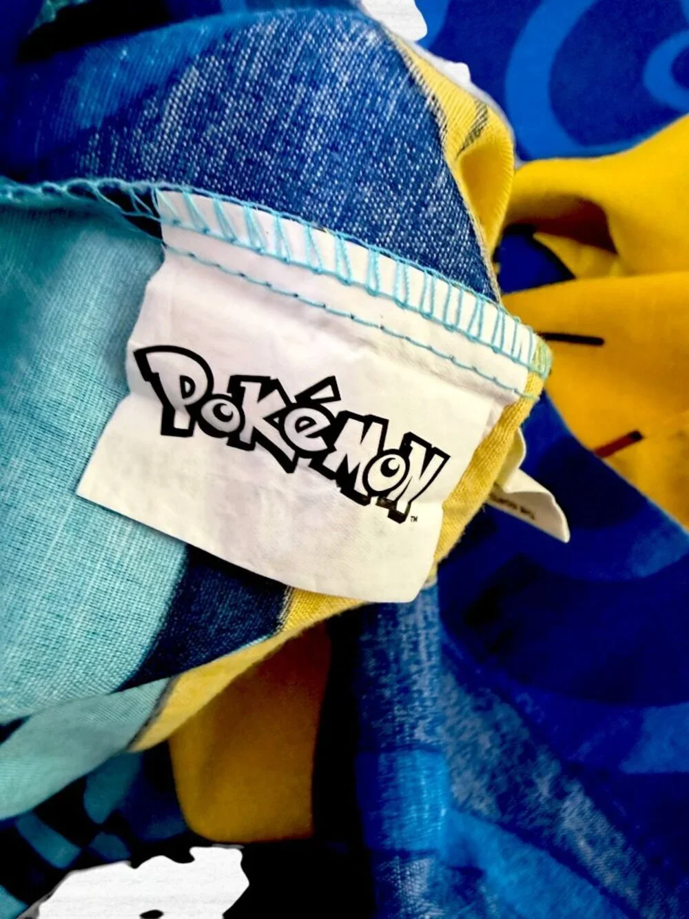 POKEMON Pikachu Pillowcase Nintendo Anime Gaming Twin Bed Standard Blue Yellow